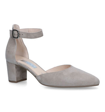 Pumps met bandje taupe