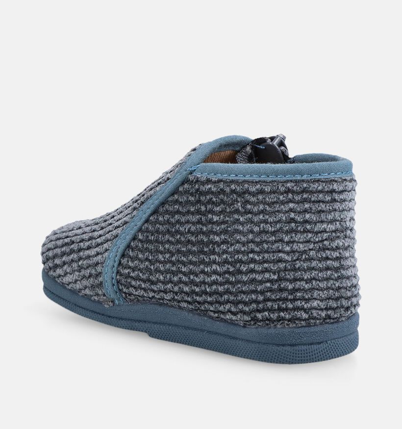 Little David Pantoufles en Bleu fonc&eacute; pour gar&ccedil;ons (381151) - pour semelles orthop&eacute;diques