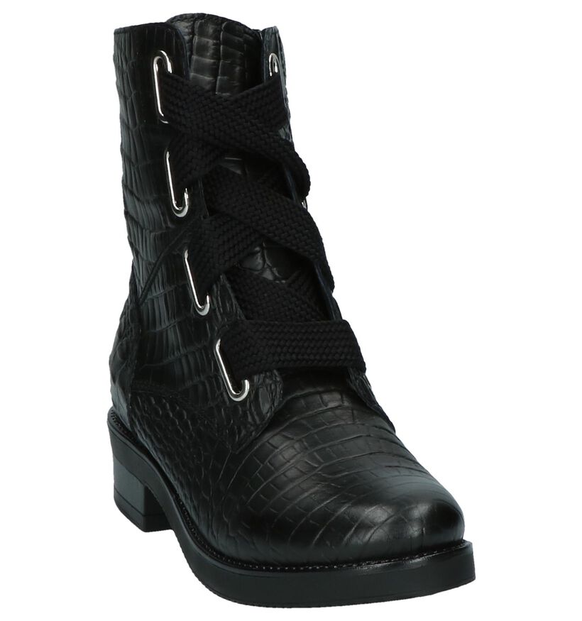 Miss Rose Bottines en Noir en cuir (203051)