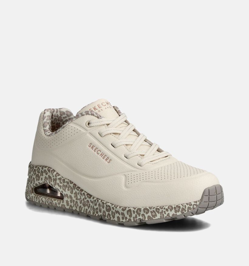 Skechers Uno Witte Sportieve Sneakers voor dames (359727) - geschikt voor steunzolen