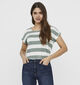 Vero Moda Wide Stripe Groen Gestreept T-shirt voor dames (352192)