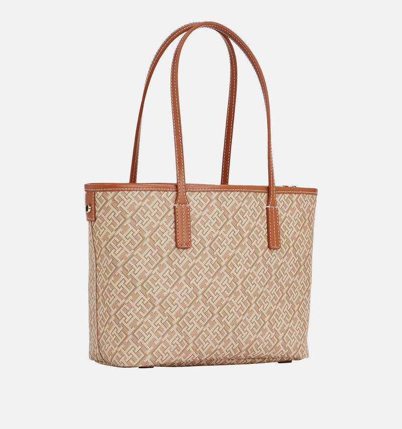Tommy Hilfiger Monoplay Leather Mini Tote Beige Shopper voor dames (352876)