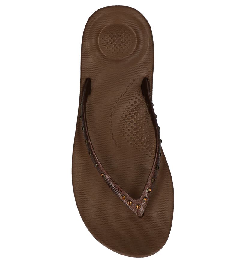 FitFlop Iqushion Ergonomic Bronzen Teenslippers, , pdp