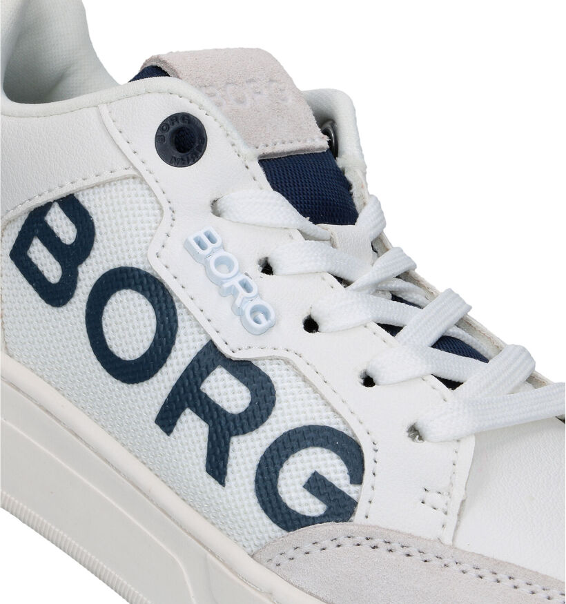 Björn Borg Witte Veterschoenen voor jongens (320685) - geschikt voor steunzolen