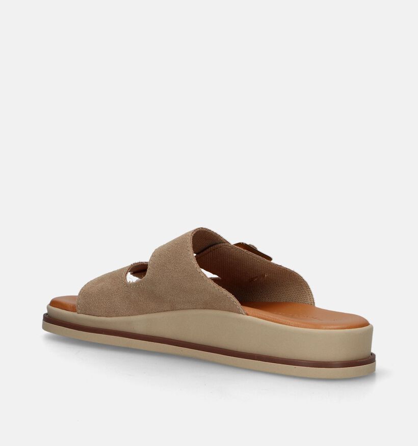 Tamaris Nu-pieds avec talon compensé en Taupe pour femmes (338224)