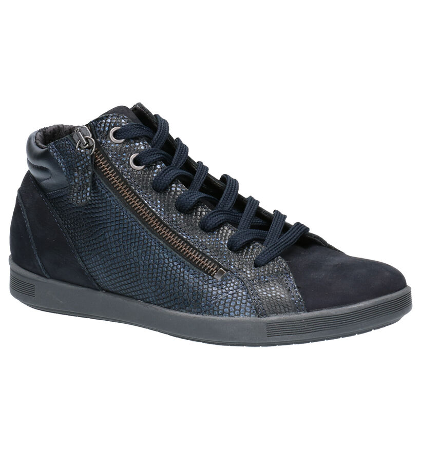 Mirel Blauwe Hoge Schoenen in nubuck (256441)