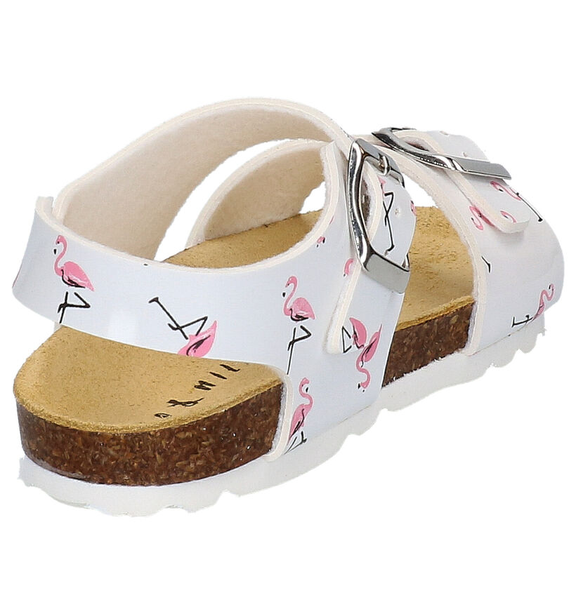 Milo & Mila Sandales en Blanc en simili cuir (273169)