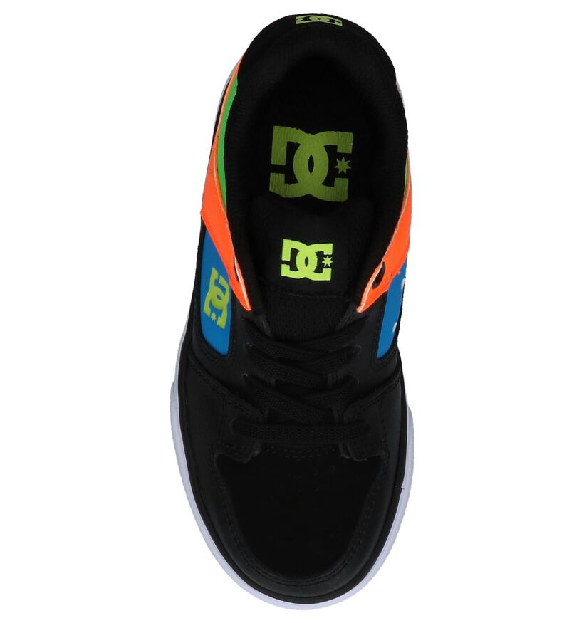 DC Shoes Pure Elastic Zwarte Lage Skateschoenen in kunstleer (235130)