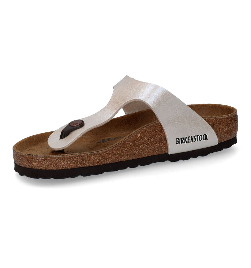 Birkenstock Gizeh Birko-Flor Zwarte Teenslippers voor dames (338058)