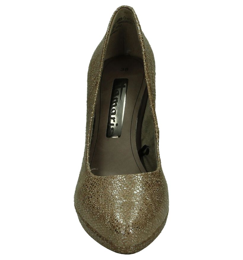 Tamaris Escarpins classique en Taupe en daim (184094)