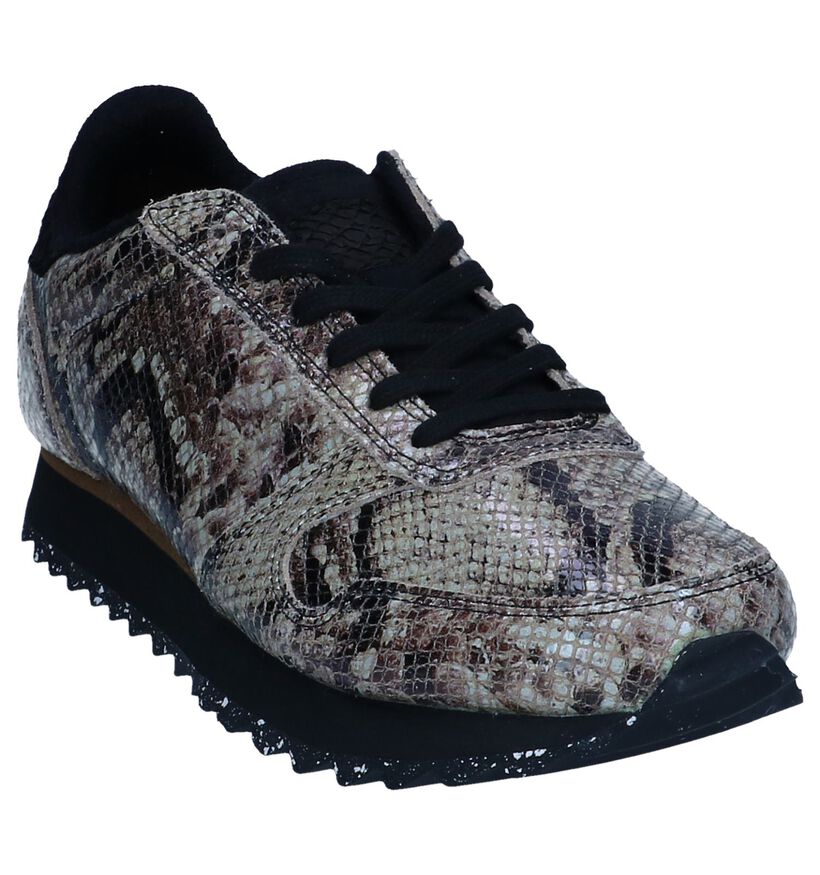 Woden Ydun Snake Chaussures à lacets en Vert en nubuck (254195)