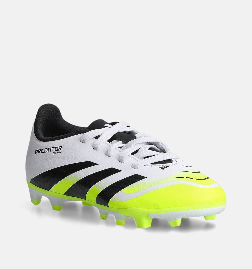 adidas Predator Club FG/MG Witte Voetbalschoenen voor jongens, meisjes (359779) - geschikt voor steunzolen