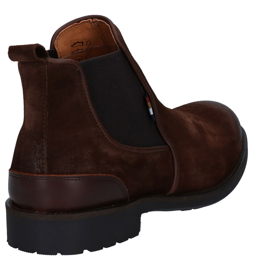 Via Borgo Chelsea Boots en Marron en nubuck (280923)