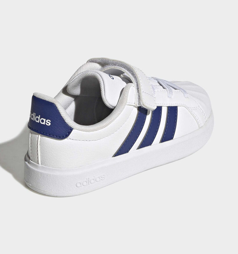 adidas Streettalk Baskets en Blanc/Bleu pour gar&ccedil;ons (380613)