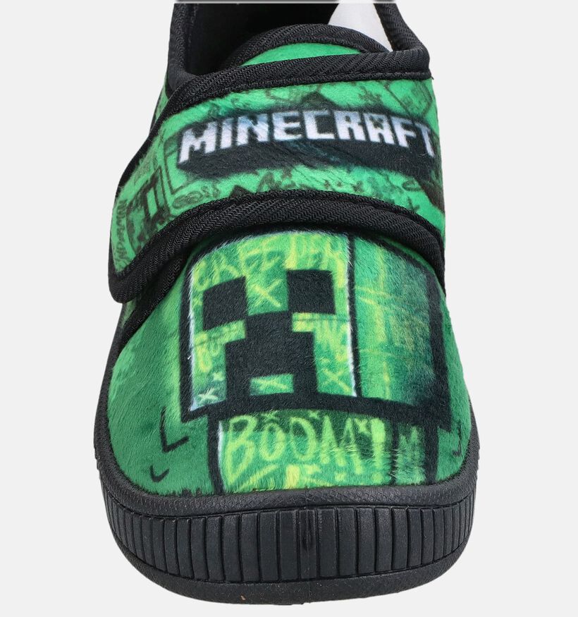Minecraft Pantoufles en Noir/Vert pour gar&ccedil;ons (381147)