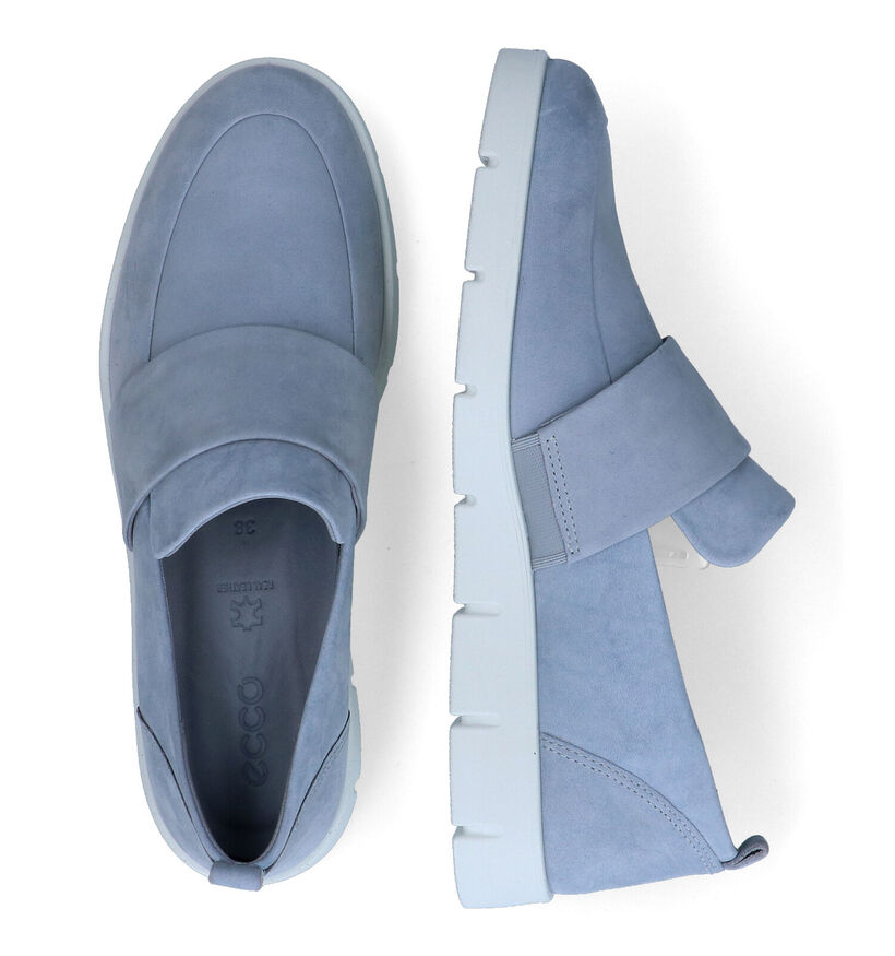 ECCO Bella Blauwe Instappers in nubuck (307490)