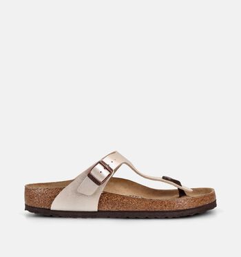 Birkenstock Gizeh Nu-pieds Black/Graceful Pearl White/Blue/Copper