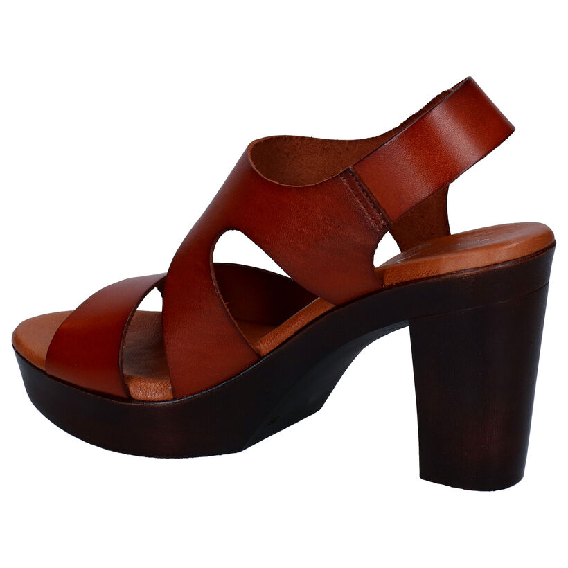 Marila Cognac Sandalen in leer (292738)