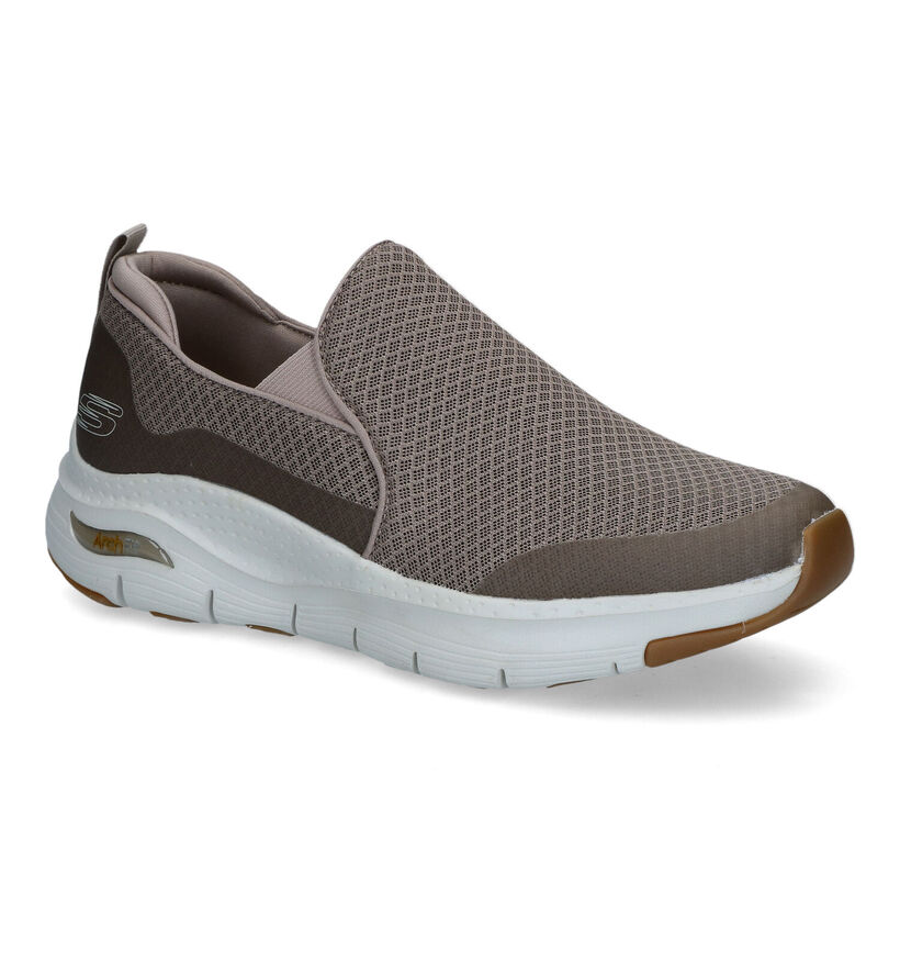 Skechers Arch Fit Taupe Slip-on Sneakers voor heren (318127)