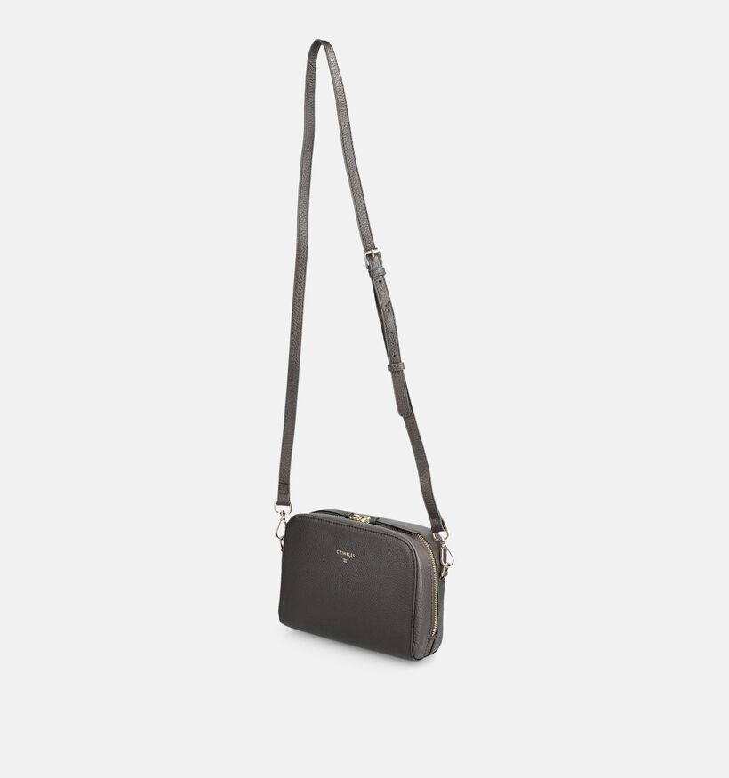 Crinkles Donkerbruine Crossbodytas voor dames (381715)