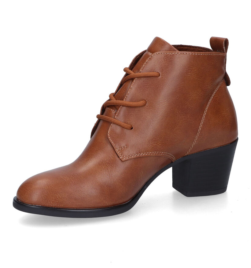 Signatur Bottines à lacets en Cognac pour femmes (314419)