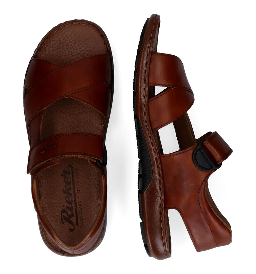 Rieker Sandales en Cognac pour hommes (339201)