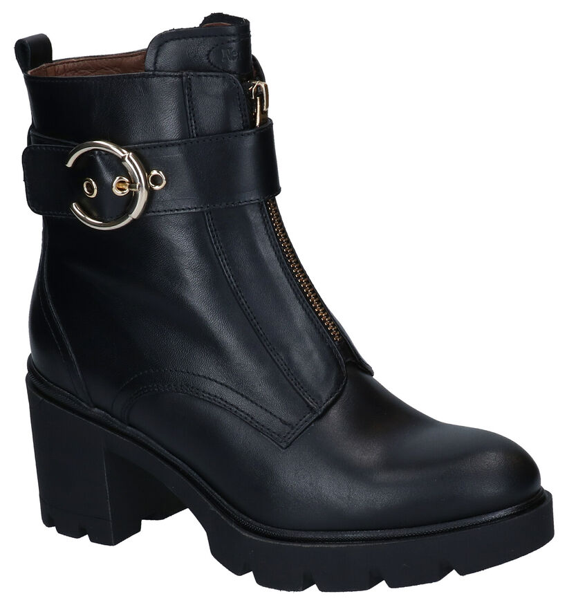 NeroGiardini Bottines à talons en Noir en cuir (296582)