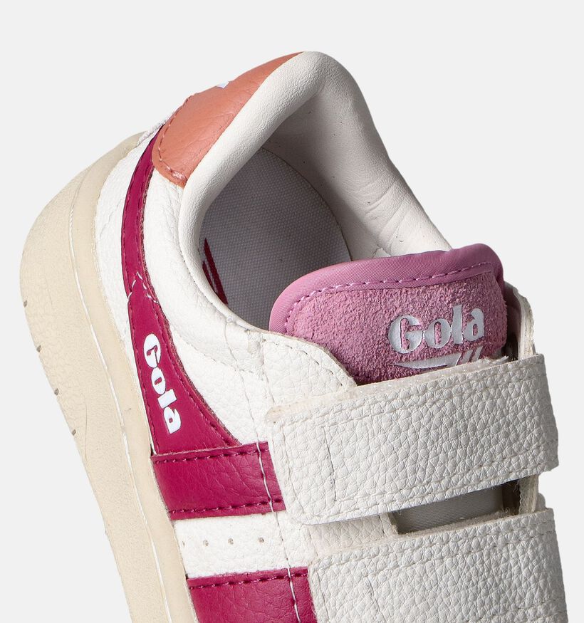 Gola Falcon Strap Witte Velcroschoenen voor jongens, meisjes (362411) - geschikt voor steunzolen