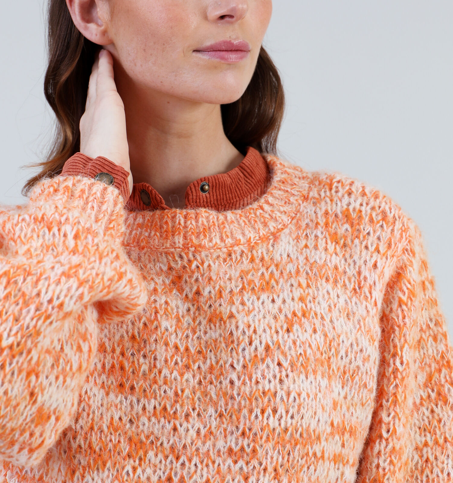 Oranje gebreide best sale trui dames