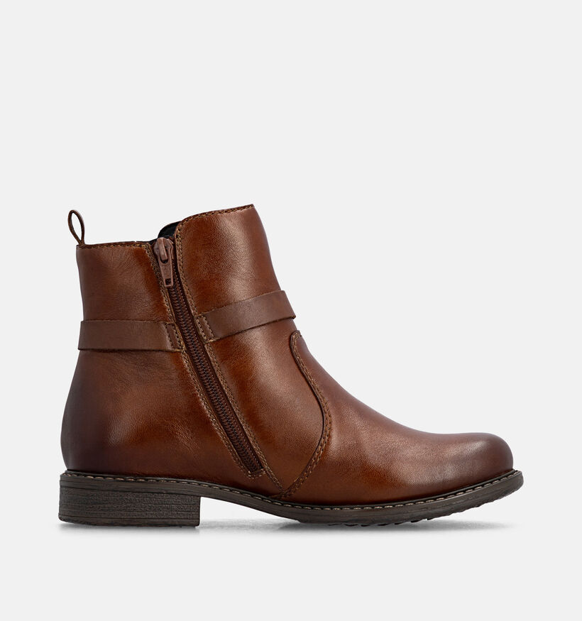 Rieker Bottines Chelsea en Cognac pour femmes (379969) - pour semelles orthop&eacute;diques