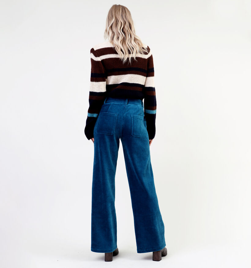 Vila Kita Pantalon en velours côtelé en Brun pour femmes (348763)