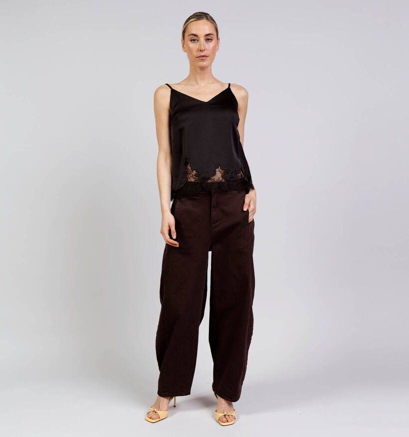 Vero Moda Ginny Bottom Lace Donkerbruin Topje voor dames (380522)