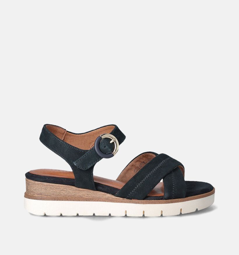 Tamaris Blauwe Sandalen met sleehak voor dames (354305)