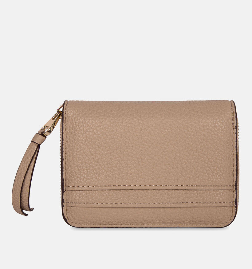Laurent David Porte-monnaie zipp&eacute; en Beige pour femmes (374047)