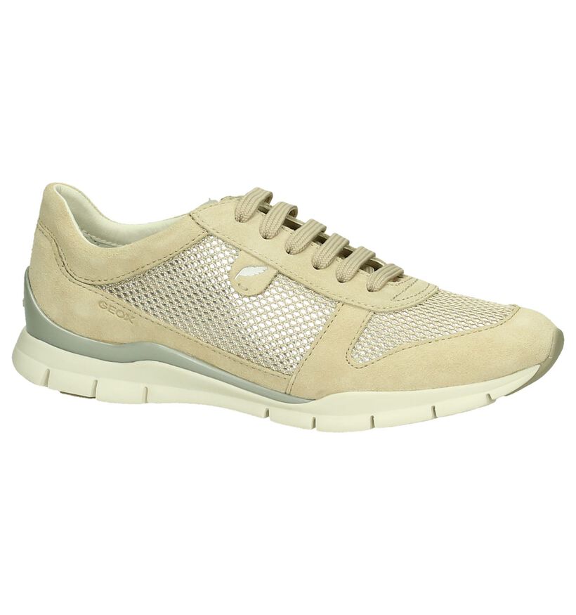 Geox Sukie Beige Veterschoen, , pdp