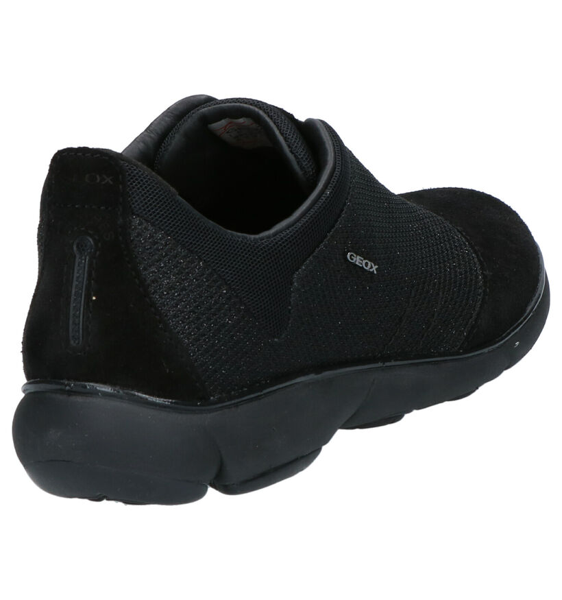 Geox Nebula Zwarte Sneakers in daim (255255)