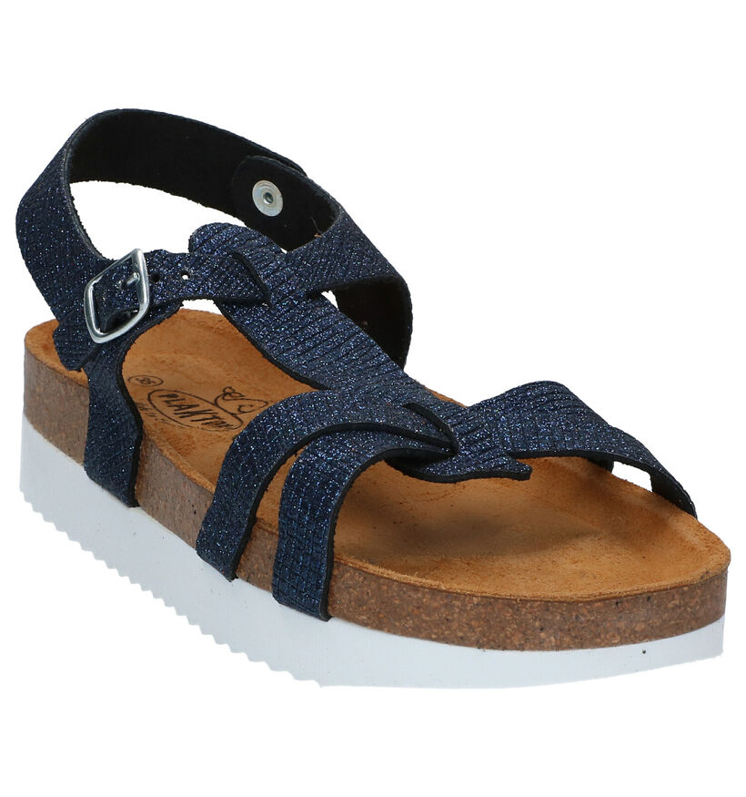 Plakton Sandales en Bleu foncé en simili cuir (287273)