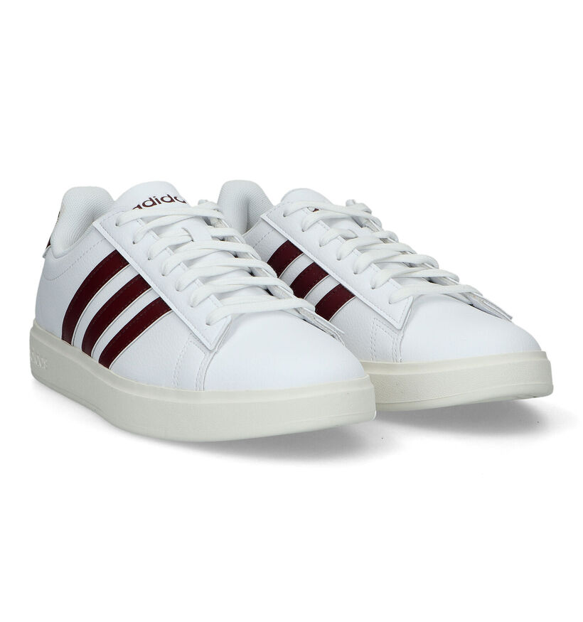 adidas Grand Court 2.0 Baskets en Blanc pour hommes, garçons (350086) - pour semelles orthopédiques