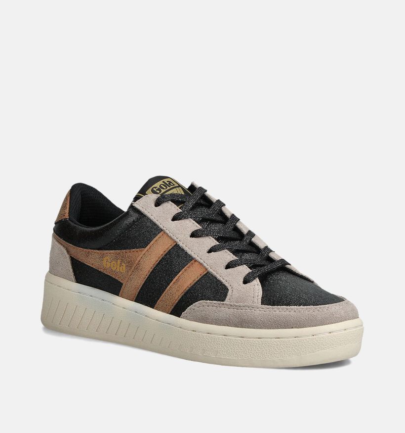 Gola Superslam Blaze II Zwarte/Beige Sneakers voor dames (360816) - geschikt voor steunzolen