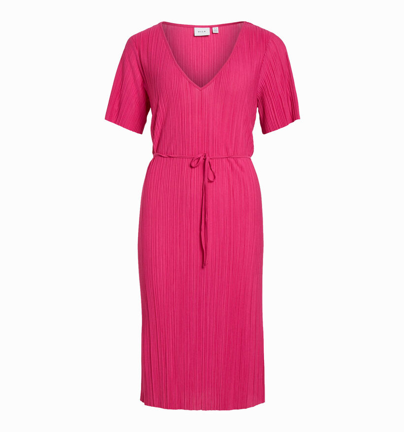 Vila Plisa Fuchsia Midi jurk voor dames (333804)