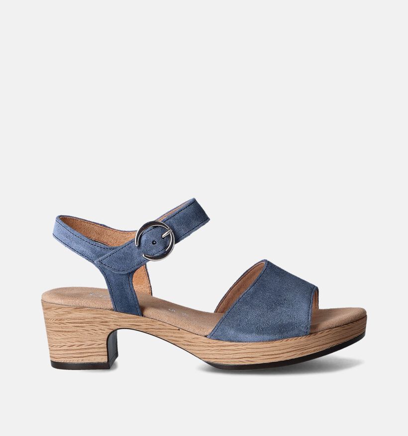 Gabor Blauwe Sandalen met blokhak voor dames (355111)
