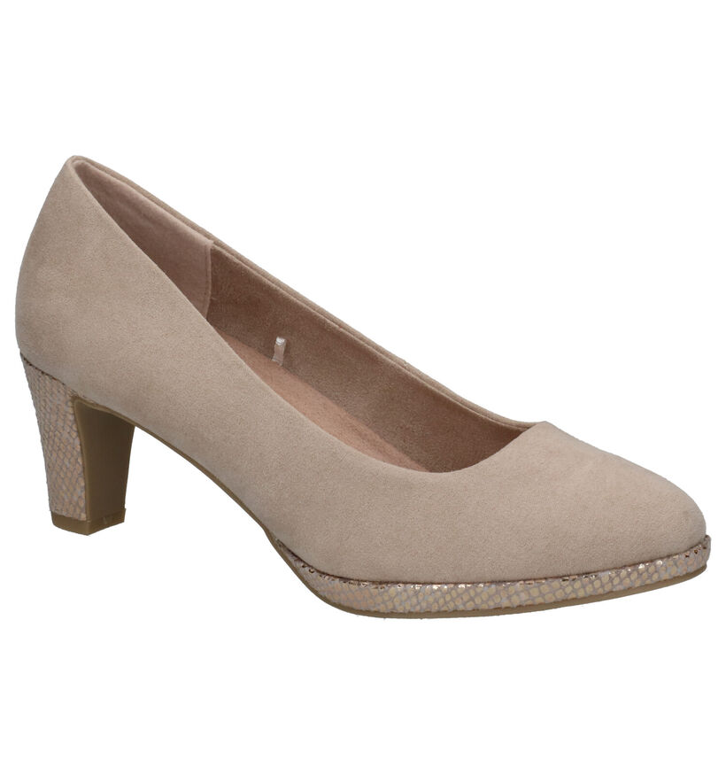 Marco Tozzi Escarpins classique en Beige clair en textile (270651)