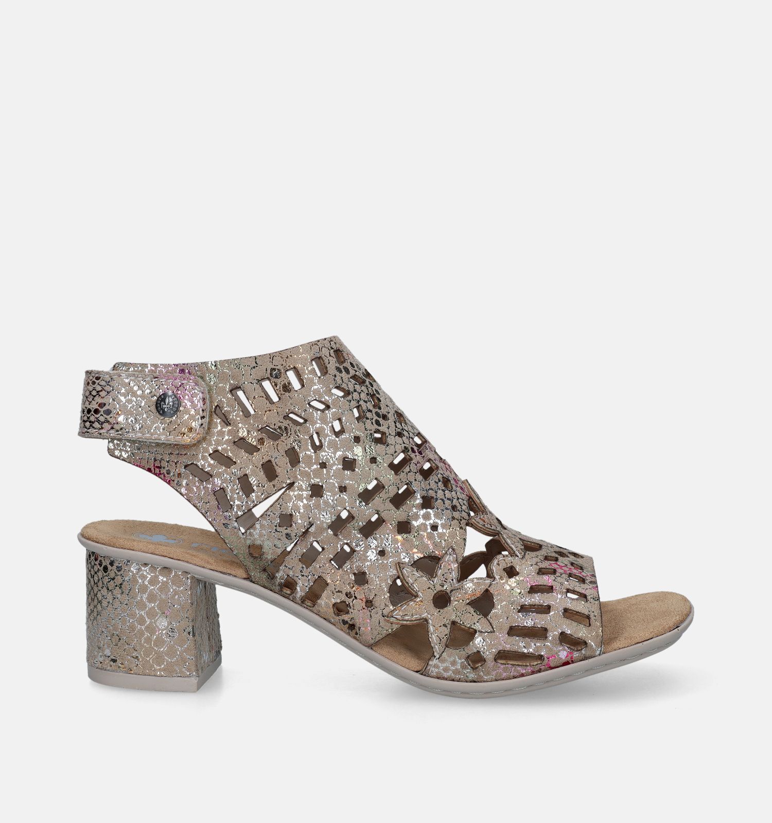 Rieker Gouden Sandalen met hak Dames Sandalen Online op TORFS.BE