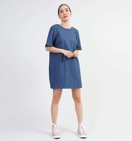 Robe trapèze bleu