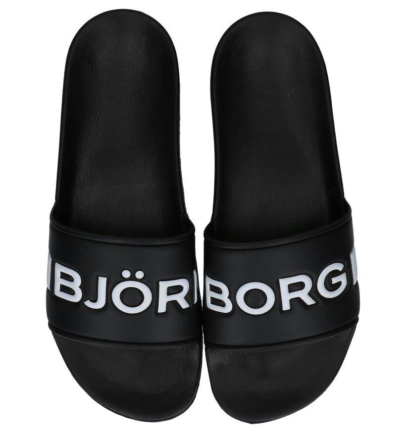 Bj&ouml;rn Borg Harper II Zwarte Badslippers in kunststof (305421)