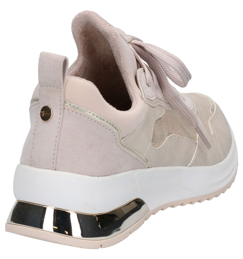 Tamaris Chaussures à lacets en Beige en simili cuir (269802)