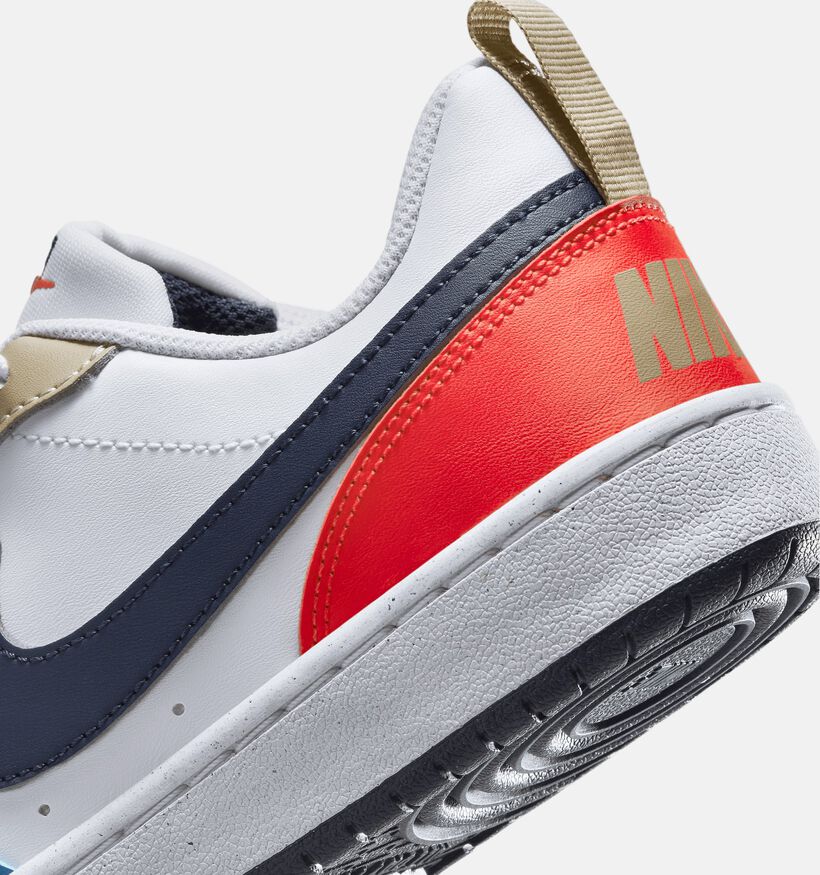 Nike Court Borough Low Witte Sneakers voor jongens, meisjes (357705)