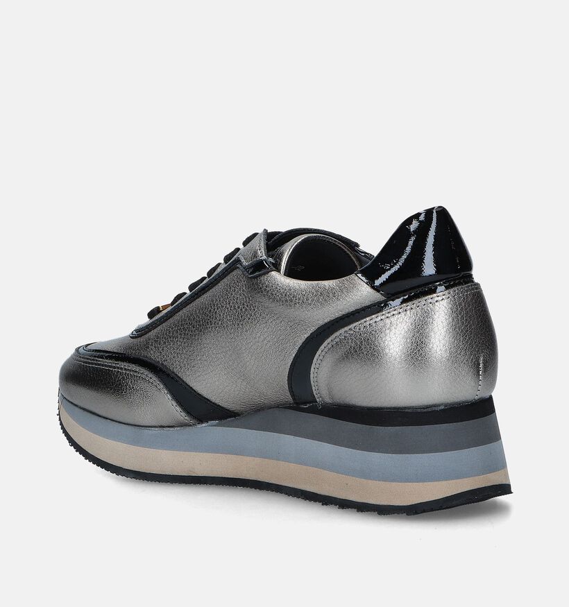 Nathan-Baume Zilveren sneakers met sleehak voor dames (348019)