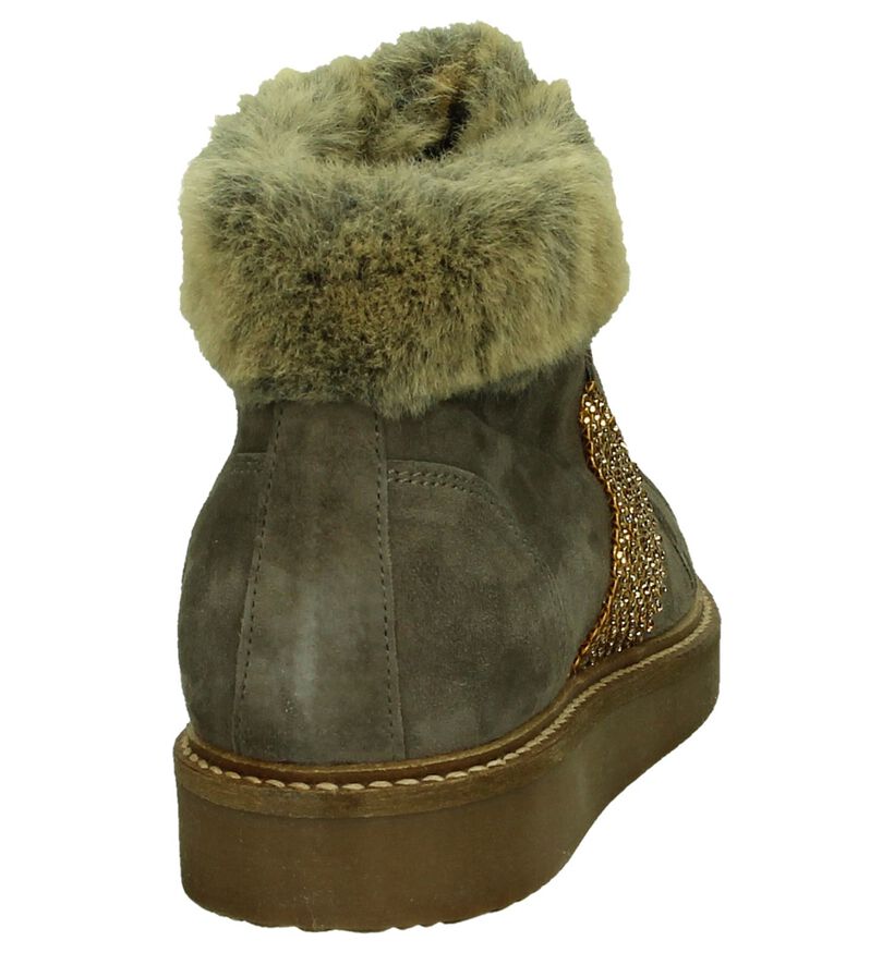 Veterbottines Taupe River Woods Alive in daim (204258)