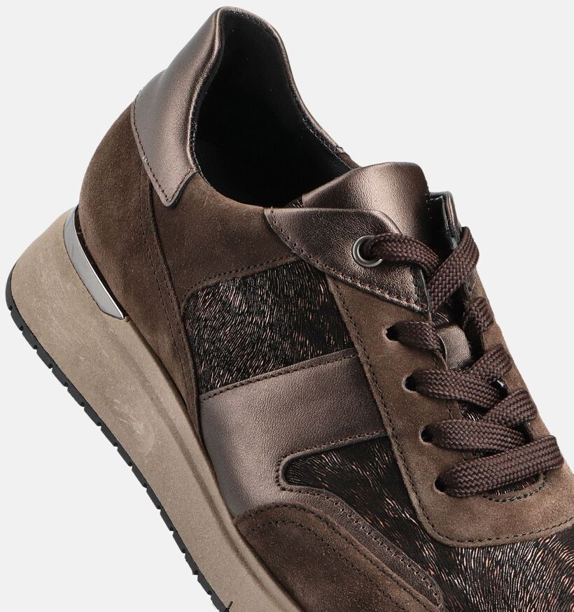 Gabor Bruine Sneakers Breed voor dames (361602) - geschikt voor steunzolen